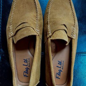 Flag Ltd Men’s Size 10.5M Driving Shoe Suede Leather Loafers Olive/Brown